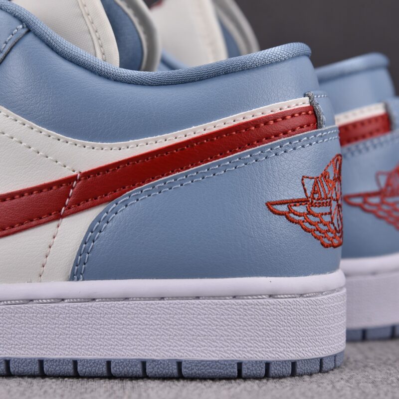 (BEST) Air Jordan 1 Low 'BLUE WHISPER DUNE RED'