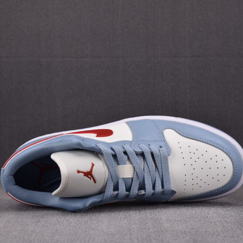 (BEST) Air Jordan 1 Low 'BLUE WHISPER DUNE RED'