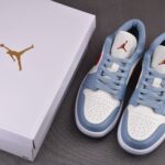 (BEST) Air Jordan 1 Low 'BLUE WHISPER DUNE RED'