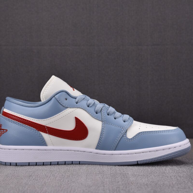 (BEST) Air Jordan 1 Low 'BLUE WHISPER DUNE RED'