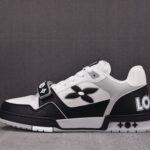 (BEST) Louis Vuitton LV Trainer Perforated Calf Leather 'BLACK'