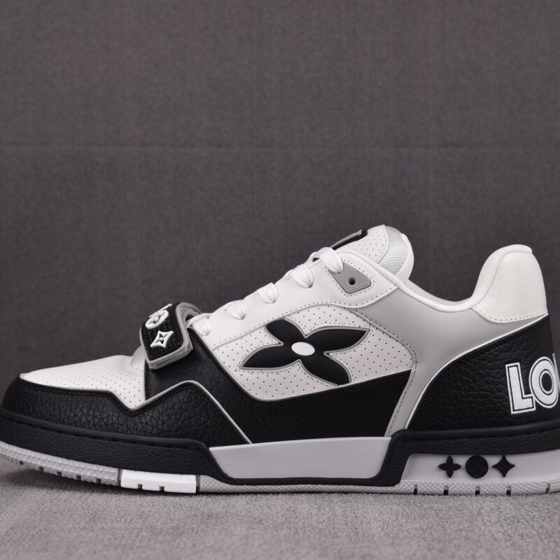 (BEST) Louis Vuitton LV Trainer Perforated Calf Leather 'BLACK'