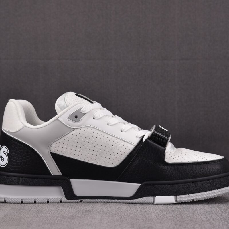 (BEST) Louis Vuitton LV Trainer Perforated Calf Leather 'BLACK'