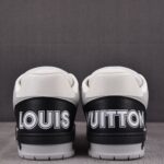 (BEST) Louis Vuitton LV Trainer Perforated Calf Leather 'BLACK'