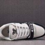 (BEST) Louis Vuitton LV Trainer Perforated Calf Leather 'BLACK'