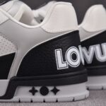 (BEST) Louis Vuitton LV Trainer Perforated Calf Leather 'BLACK'