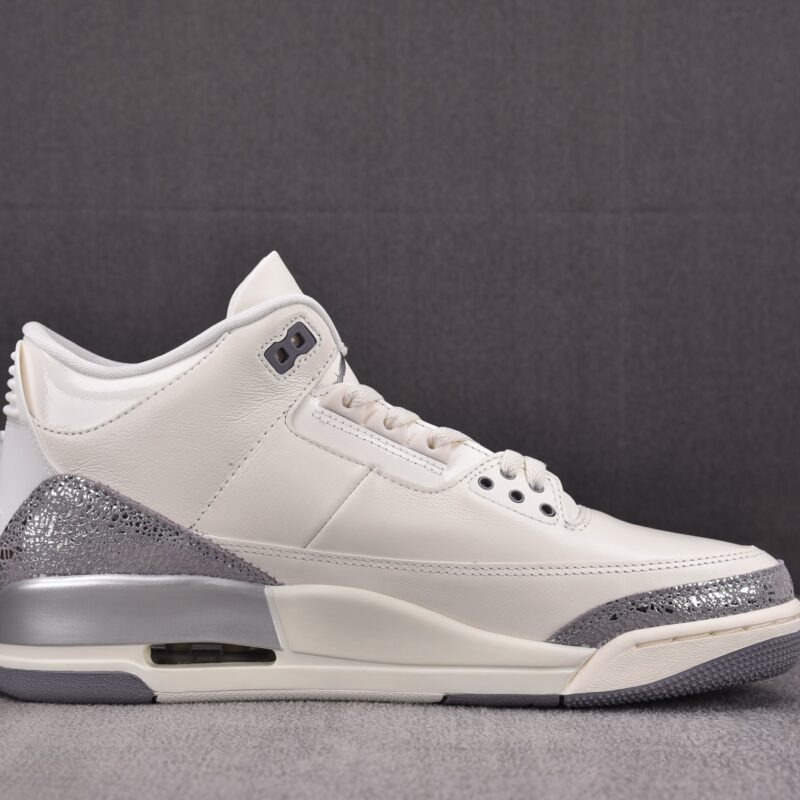 (BEST) Air Jordan 3 Retro 'SAIL CEMENT GREY'