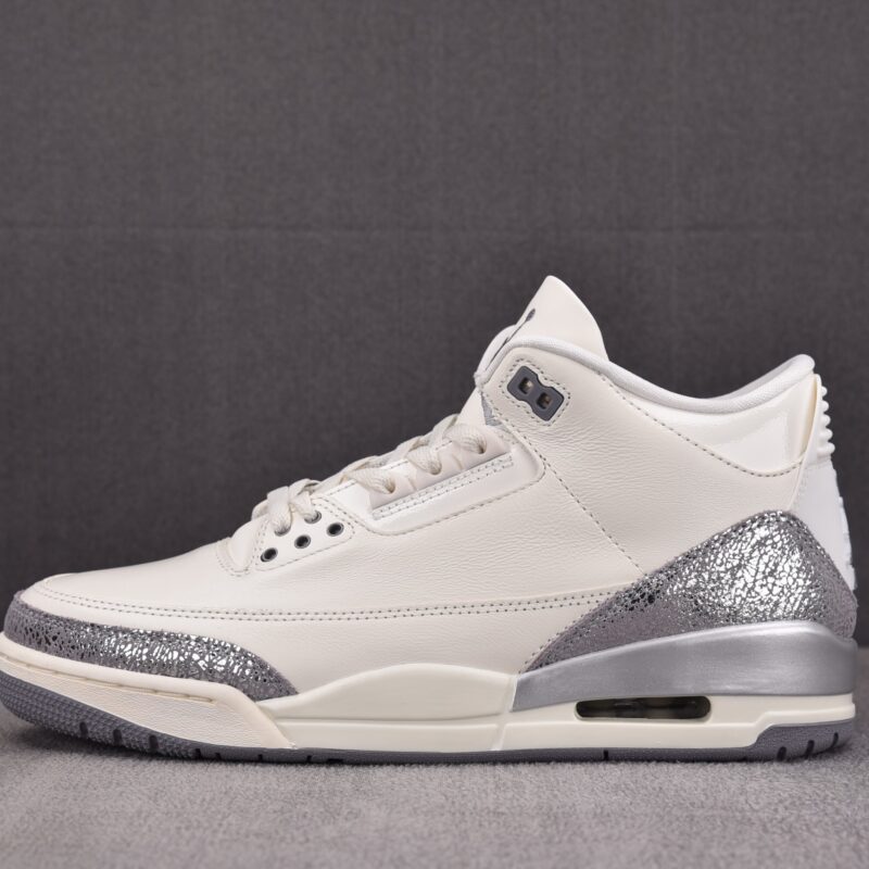 (BEST) Air Jordan 3 Retro 'SAIL CEMENT GREY'