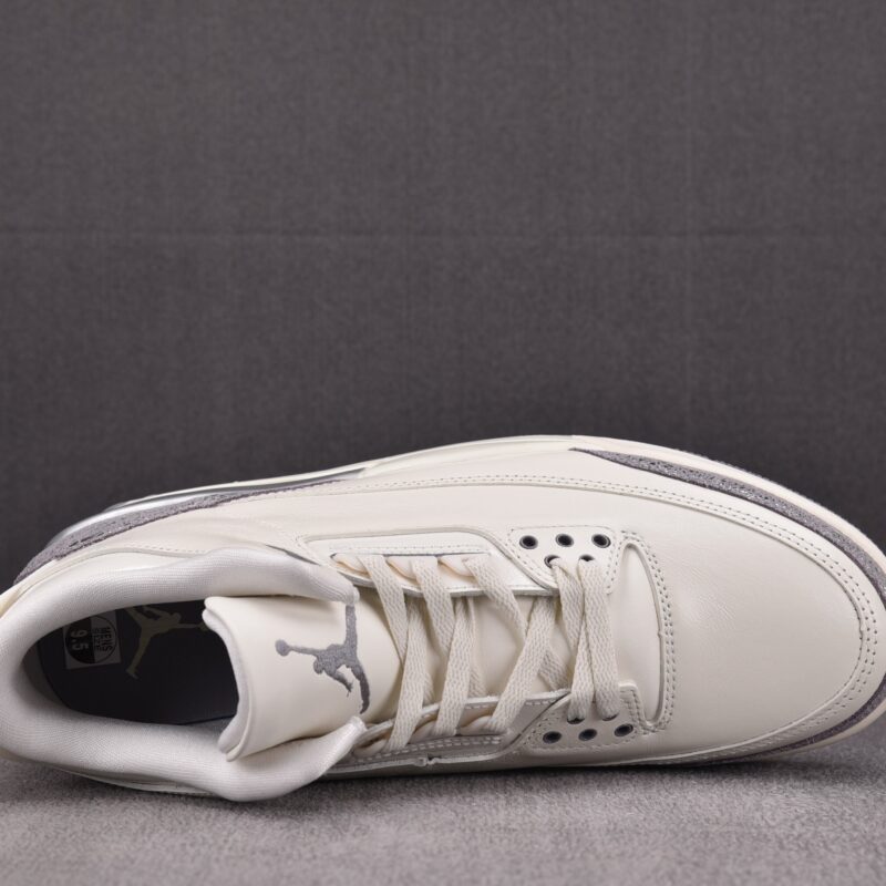 (BEST) Air Jordan 3 Retro 'SAIL CEMENT GREY'