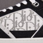 (BEST) B27 Low Sneakers Black Denim & White Dior Oblique Galaxy Leather