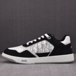 (BEST) B27 Low Sneakers Black Denim & White Dior Oblique Galaxy Leather