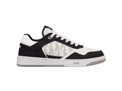 (BEST) B27 Low Sneakers Black Denim & White Dior Oblique Galaxy Leather