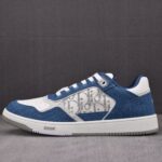 (BEST) B27 Sneakers Blue Denim and White Dior Oblique Galaxy Leather