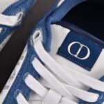 (BEST) B27 Sneakers Blue Denim and White Dior Oblique Galaxy Leather