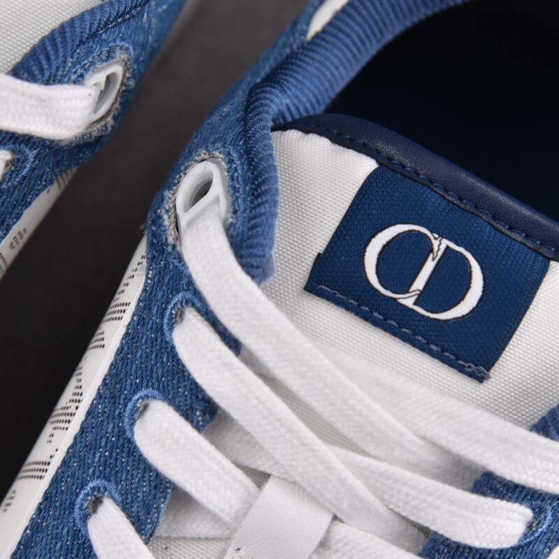 (BEST) B27 Sneakers Blue Denim and White Dior Oblique Galaxy Leather
