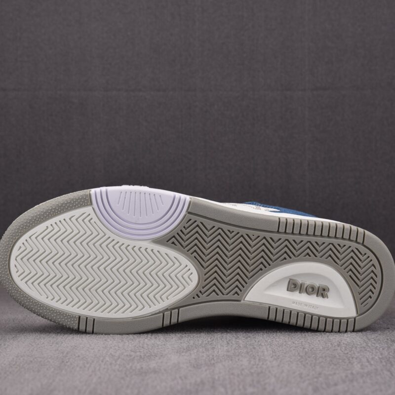 (BEST) B27 Sneakers Blue Denim and White Dior Oblique Galaxy Leather