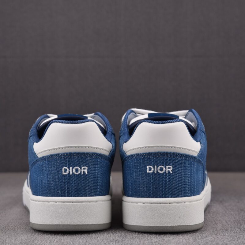 (BEST) B27 Sneakers Blue Denim and White Dior Oblique Galaxy Leather