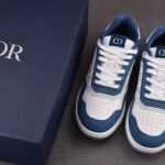 (BEST) B27 Sneakers Blue Denim and White Dior Oblique Galaxy Leather