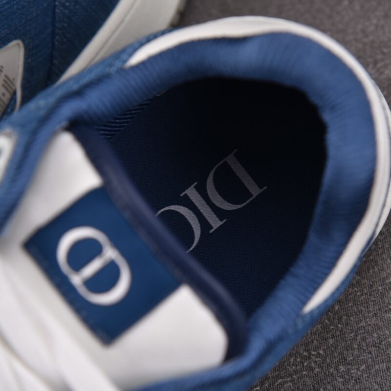 (BEST) B27 Sneakers Blue Denim and White Dior Oblique Galaxy Leather