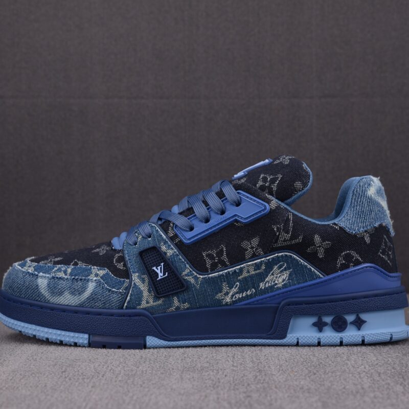 (BEST) (BEST) Louis Vuitton LV Trainer 'BLUE DENIM'