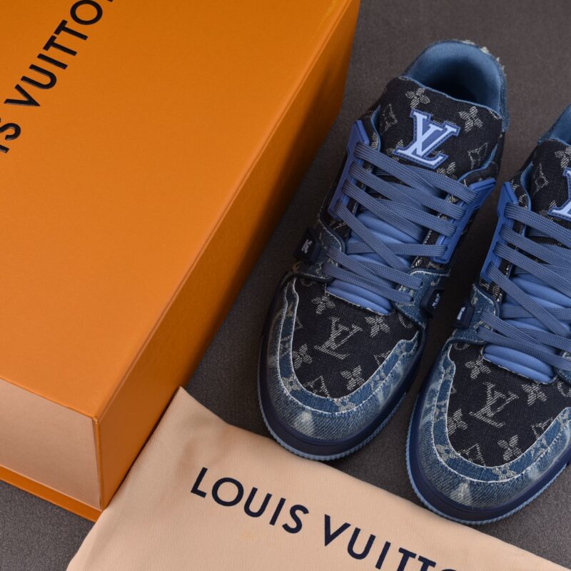 (BEST) (BEST) Louis Vuitton LV Trainer 'BLUE DENIM'