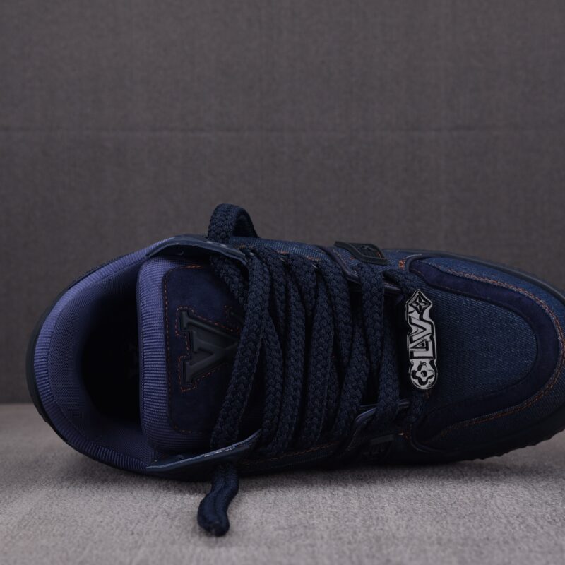 (BEST) (BEST) Louis Vuitton LV Trainer Maxi Denim 'DEEP BLUE'