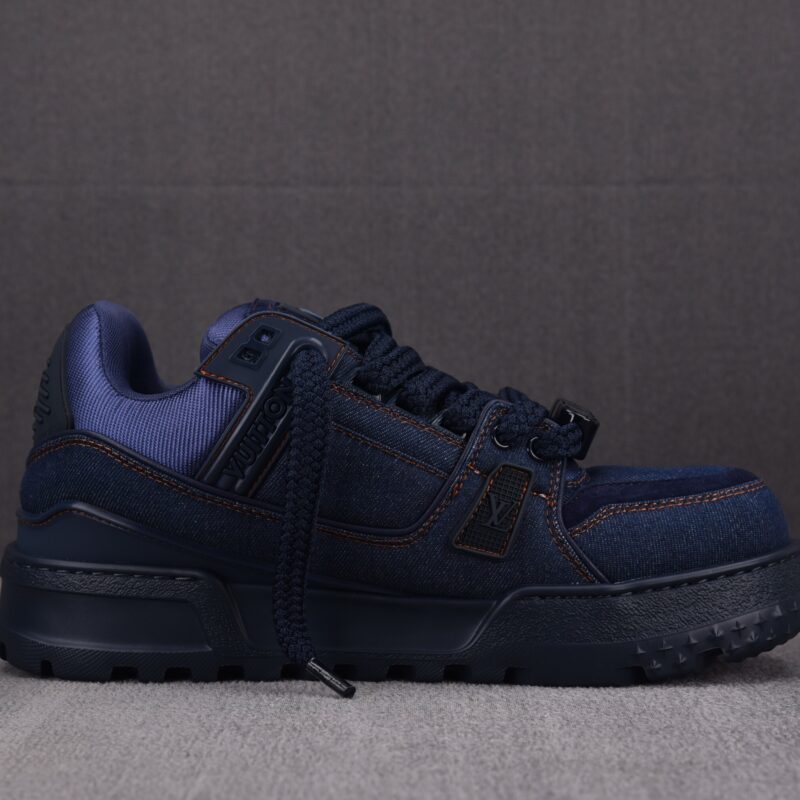 (BEST) (BEST) Louis Vuitton LV Trainer Maxi Denim 'DEEP BLUE'