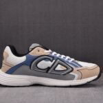 (BEST) Dior B30 Cream Mesh and Beige, Blue and Gray Technical Fabric