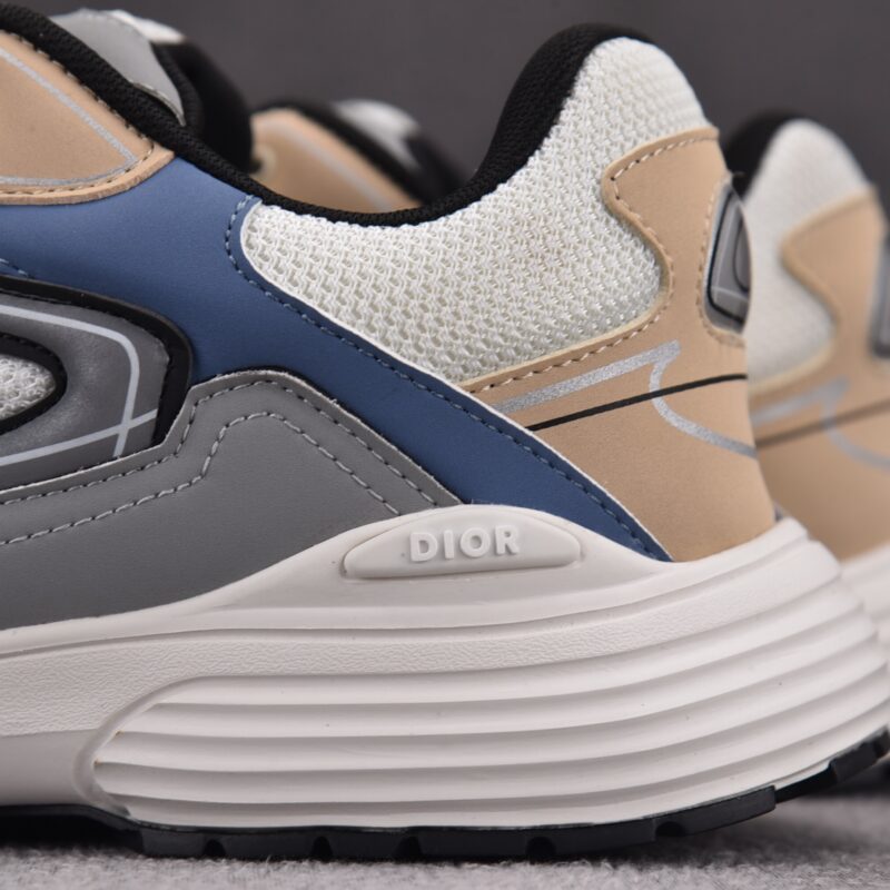 (BEST) Dior B30 Cream Mesh and Beige, Blue and Gray Technical Fabric