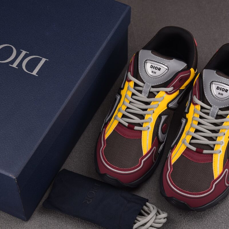 (BEST) Dior B30 Deep Gray Mesh / Burgundy