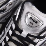(BEST) Dior B30 White Mesh Silver-Tone Metallic Calfskin