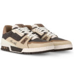 (BEST) Louis Vuitton Lv Trainer #54 Signature 'BROWN'