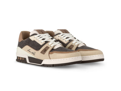 (BEST) Louis Vuitton Lv Trainer #54 Signature 'BROWN'