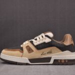 (BEST) Louis Vuitton Lv Trainer #54 Signature 'BROWN'