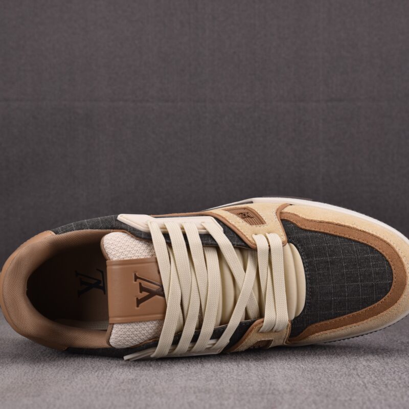 (BEST) Louis Vuitton Lv Trainer #54 Signature 'BROWN'