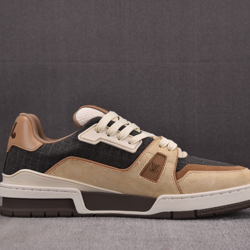 (BEST) Louis Vuitton Lv Trainer #54 Signature 'BROWN'