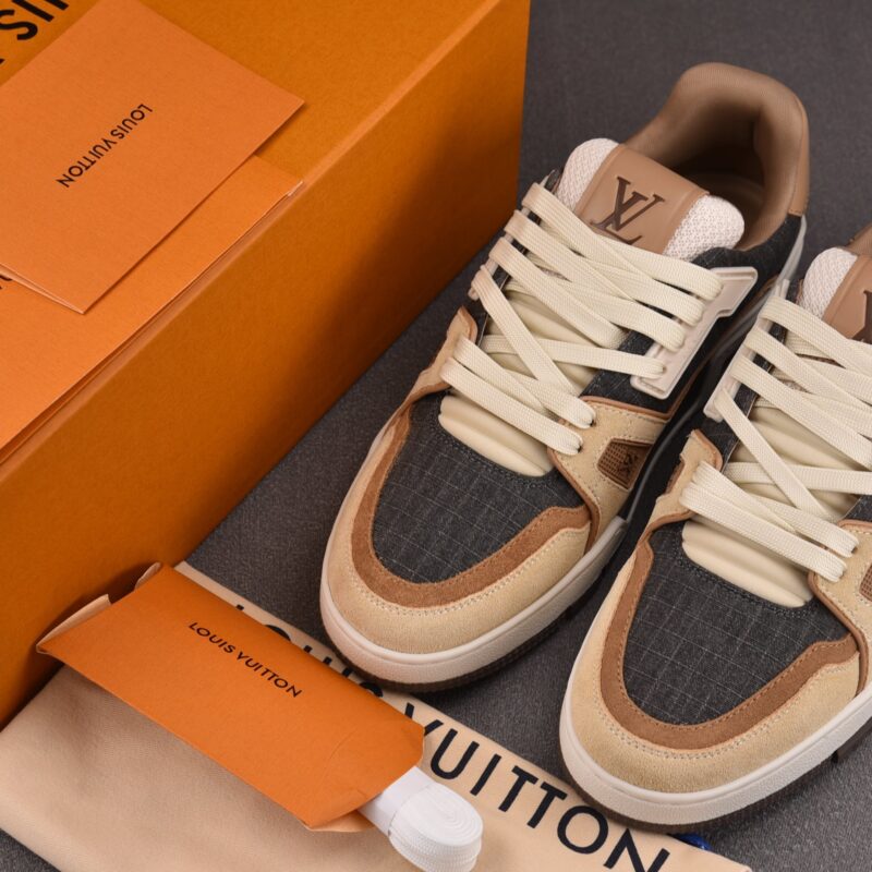 (BEST) Louis Vuitton Lv Trainer #54 Signature 'BROWN'