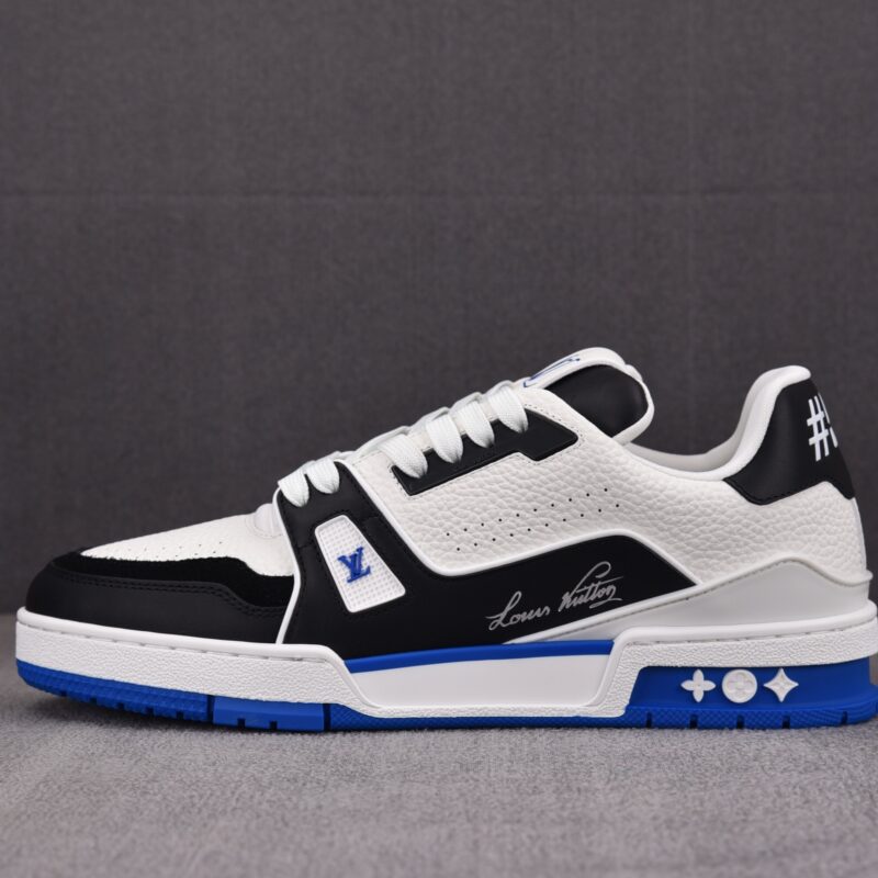 (BEST) Louis Vuitton LV Trainer #54 Signature 'WHITE BLUE'