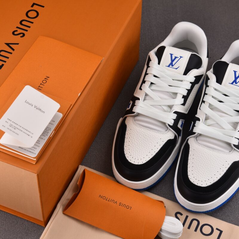 (BEST) Louis Vuitton LV Trainer #54 Signature 'WHITE BLUE'