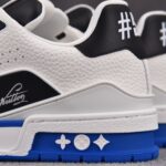 (BEST) Louis Vuitton LV Trainer #54 Signature 'WHITE BLUE'