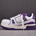 (BEST) Louis Vuitton LV Trainer Maxi Caft Leather 'PURPLE'