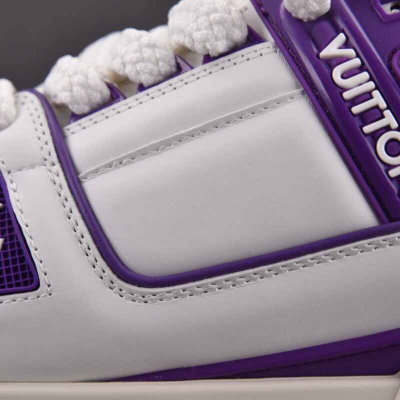 (BEST) Louis Vuitton LV Trainer Maxi Caft Leather 'PURPLE'