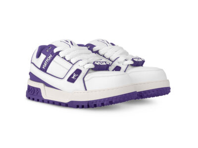 (BEST) Louis Vuitton LV Trainer Maxi Caft Leather 'PURPLE'