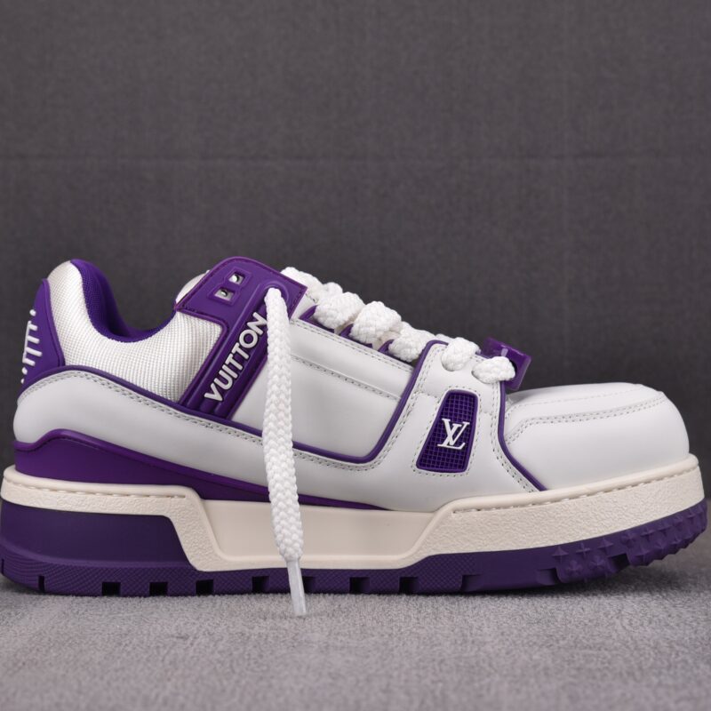 (BEST) Louis Vuitton LV Trainer Maxi Caft Leather 'PURPLE'