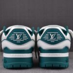 (BEST) Louis Vuitton LV Trainer Maxi Calf Leather 'WHITE GREEN'