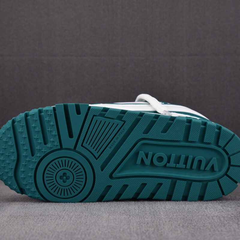 (BEST) Louis Vuitton LV Trainer Maxi Calf Leather 'WHITE GREEN'