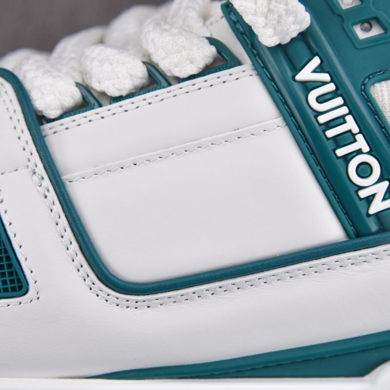 (BEST) Louis Vuitton LV Trainer Maxi Calf Leather 'WHITE GREEN'