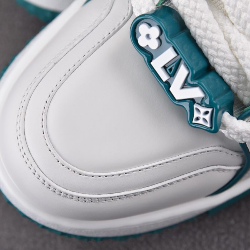 (BEST) Louis Vuitton LV Trainer Maxi Calf Leather 'WHITE GREEN'