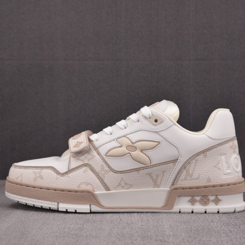 (BEST) Louis Vuitton LV Trainer Velcro 'BEIGE MONOGRAM'
