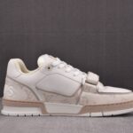 (BEST) Louis Vuitton LV Trainer Velcro 'BEIGE MONOGRAM'